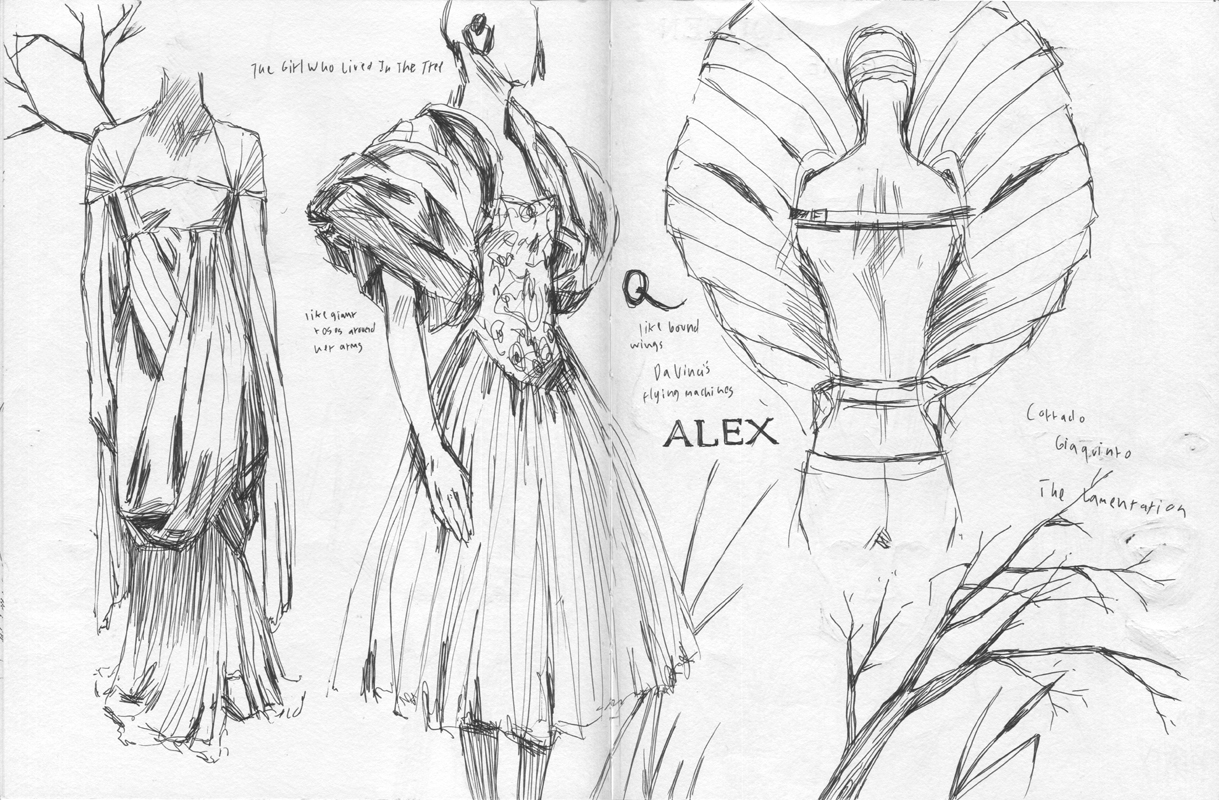 alexander mcqueen sketches for sale